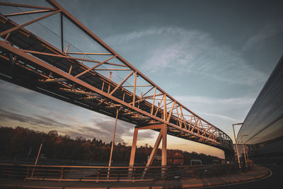 Low angle view of bridge against sky