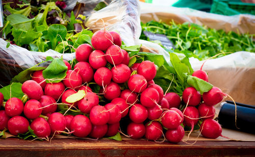 Close-up of fruits for sale at market stall