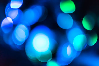 Defocused image of illuminated lights