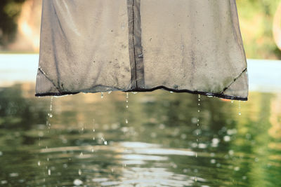 Close-up of water drops on rainy season