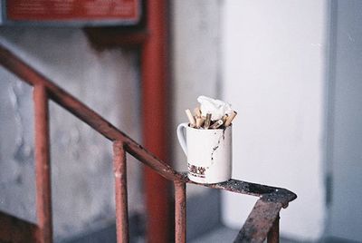 Close-up of an abandoned building