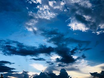 Low angle view of clouds in sky