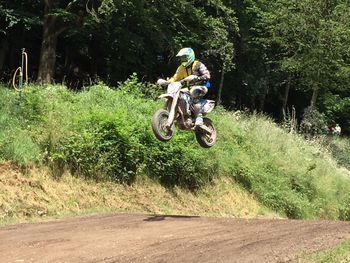 View of people riding motorcycle