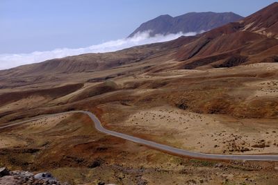 Scenic view of desert against sky