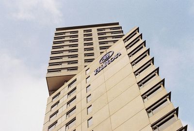 Low angle view of building against sky