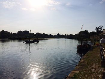 Scenic view of river against sky