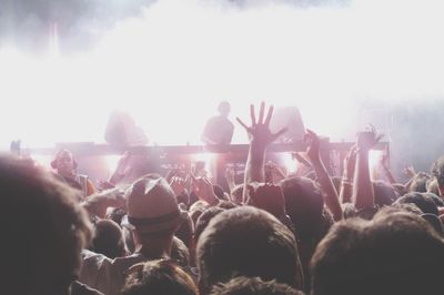 People enjoying at concert