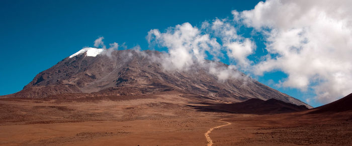 Scenic view of desert against sky