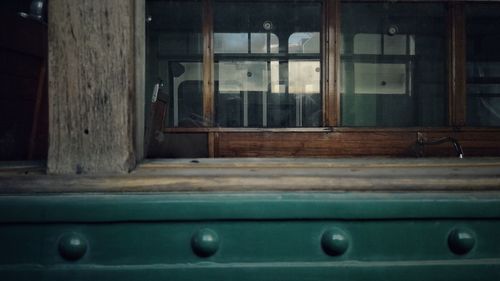 Close-up of cat on window