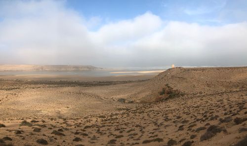 Scenic view of desert against sky