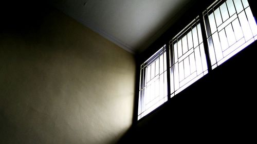 Sunlight falling in house wall through windows