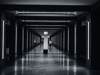 Empty corridor of building