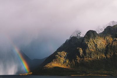 Rainbow with mountains