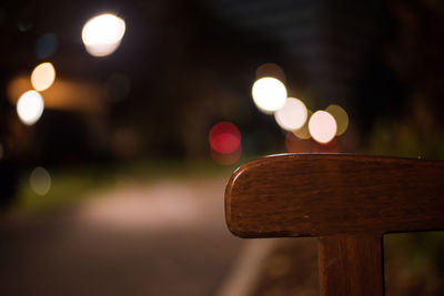 Defocused image of illuminated lights