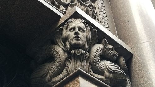 Low angle view of angel statue