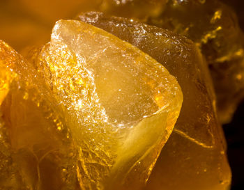 Extreme closeup of amber necklace stones