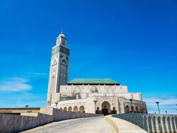 Low angle view of hassan ii mosque - casablanca, morocco