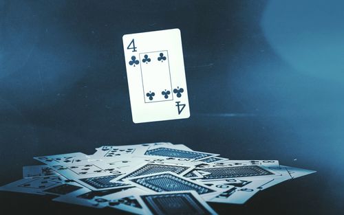 High angle view of text on table