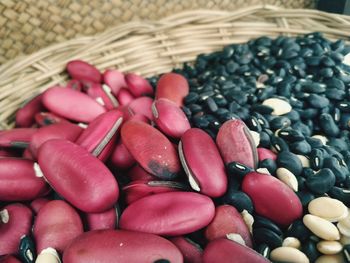 High angle view of vegetables in basket