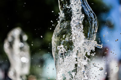 Close-up of wet splashing water