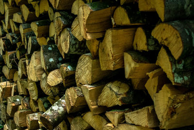 Full frame shot of firewood