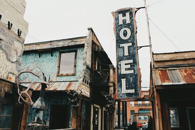 Low angle view of sign