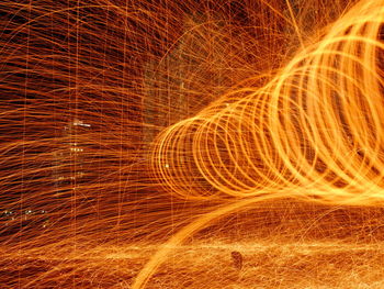 Light painting at night