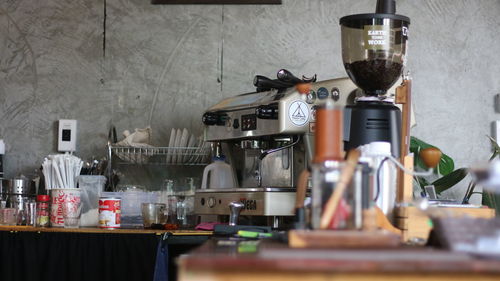 View of coffee on table