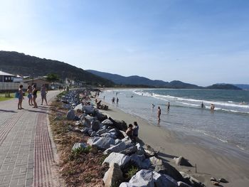 Group of people on beach