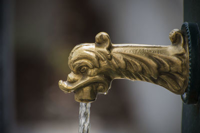 Close-up of drinking fountain
