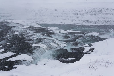 Full frame shot of snow covered landscape