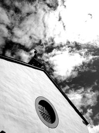 Low angle view of built structure against sky