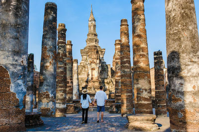 Low angle view of old ruins