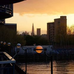 View of building at sunset