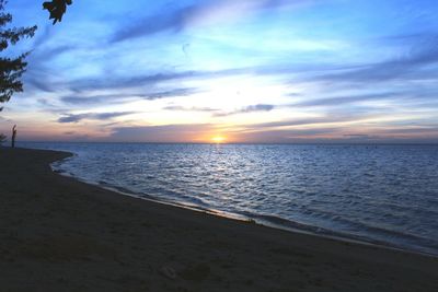 View of sea against cloudy sky