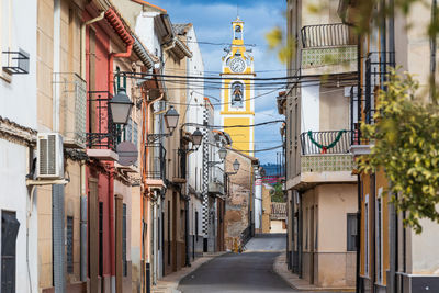 Historical center of spanish village of bellús near valencia