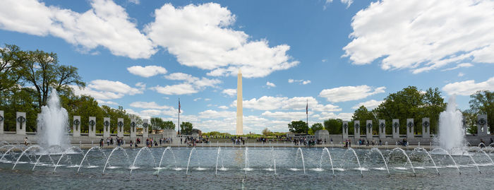 Panoramic view of national world war ii memorial against sky