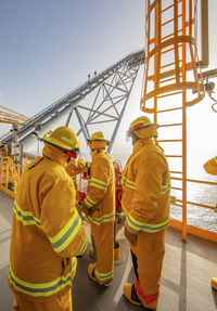 Offshore platform fire drill in the gulf of mexico