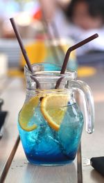 Close-up of drink on table