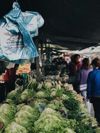 People in market