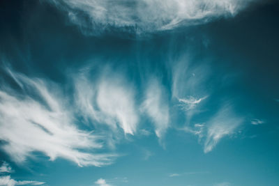 Low angle view of clouds in sky