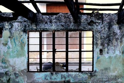 Window of abandoned building