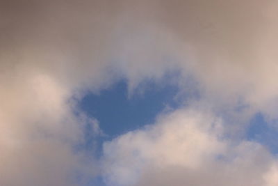 Low angle view of cloudy sky