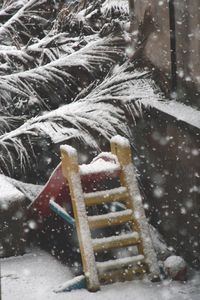 Close-up of snowflakes on snow