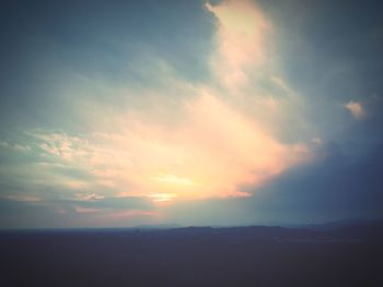 Scenic view of sunset over sea