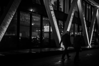 People walking in building