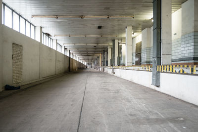 Empty corridor in building