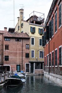 Canal passing through buildings