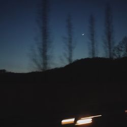 Scenic view of landscape at night