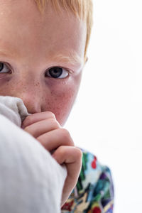 Close-up portrait of cute boy